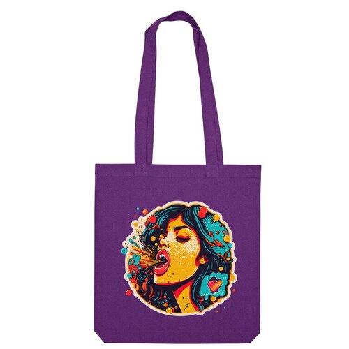 фото Сумка шоппер us basic, фиолетовый