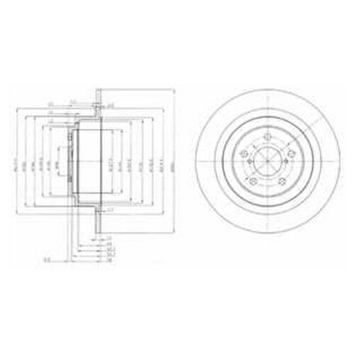 фото Тормозной диск задний delphi bg4154 для subaru legacy iii