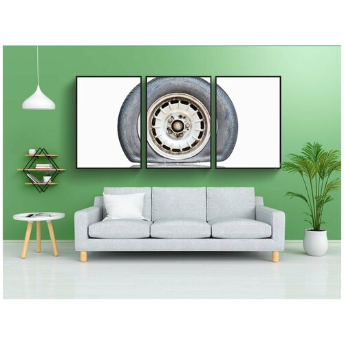 фото Набор модулных постеров для интерьера "плоский, прорезинивать, машина" 60x90 см. в тубусе, без рамки lotsprints