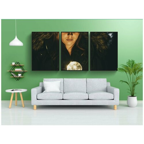 фото Набор модулных постеров для интерьера "женщина, заботливая, энергия" 60x90 см. в тубусе, без рамки lotsprints