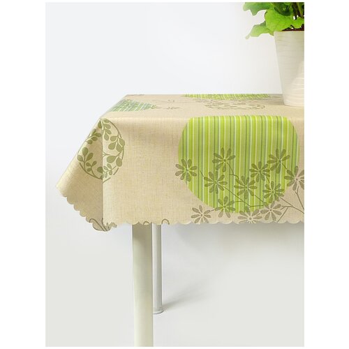 фото Тефлоновая скатерть mori луко (зеленая) 220х140
