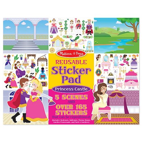 фото "творчество" набор со стикерами и фоном "принцессы" melissa doug 4306 melissa & doug