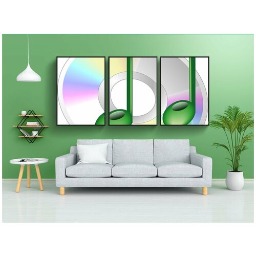 фото Набор модулных постеров для интерьера "компакт диск, диск, dvd" 60x90 см. в тубусе, без рамки lotsprints