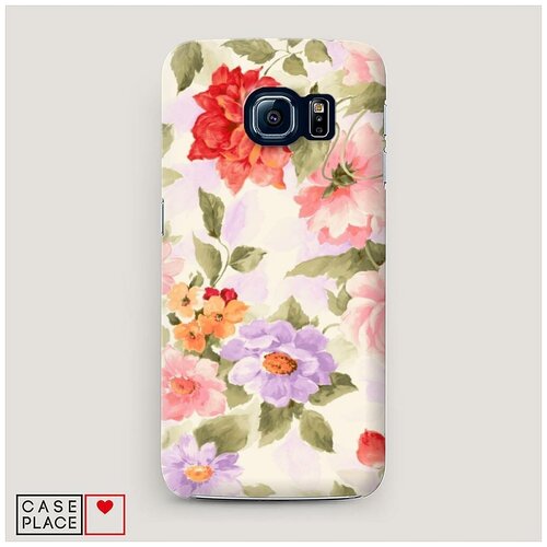 фото Чехол пластиковый samsung galaxy s7 edge цветочный узор 1 case place