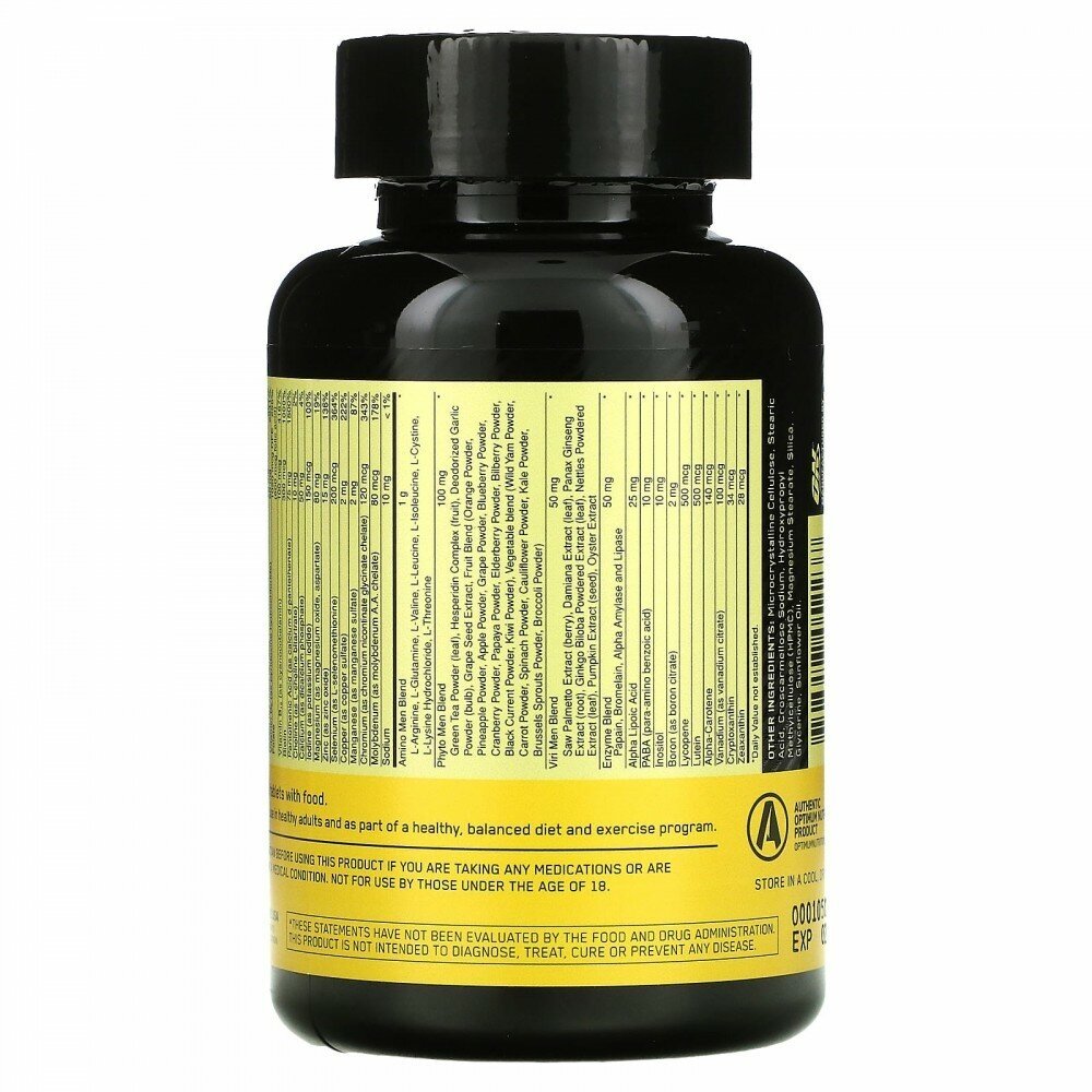 Витаминно-минеральный комплекс OPTIMUM NUTRITION Opti-Men, таблетки, 150шт - фото №3