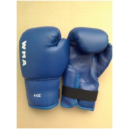 Перчатки боксёрские: Перчатки боксёрские WMA, синие 4 унц. WBG-290AD (Размер: 4 унц.)