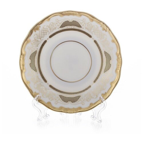 Набор блюдец Симфония Золотая Weimar Porzellan 15 см 6 штук