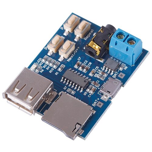 Аудио модуль (MP3-плеер) GPD2856C модуль воспроизведения голосового звука arduino модуль mp3 плеера uart i o trigger class d плата усилителя 5 вт 8 м карта памяти стандарта sd tf