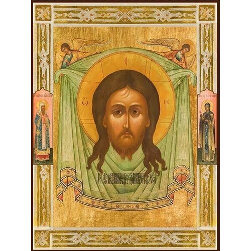 Икона Спас Нерукотворный (на урбусе) на дереве икона на деревянной основе иисуса христа спас синайский 13 8 7 5 1 8 см