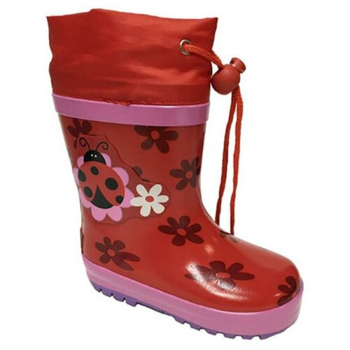 фото Сапоги резиновые для девочек, цвет красный, размер 26, бренд kms, артикул m016
