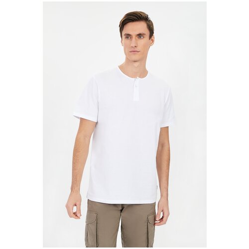 фото Футболка кор.рук. baon базовая футболка с воротником-хенли regular fit (арт. baon b731205)