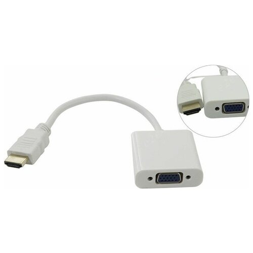 Кабель-адаптер Espada HDMI - VGA(15F)+аудио (E HDMI M-VGAF20) адаптер vga m в hdmi f с аудио