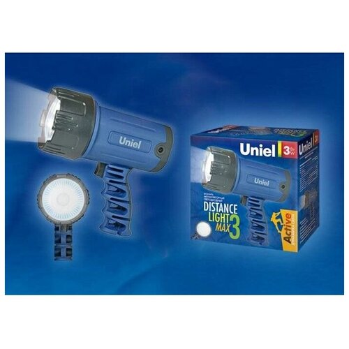 Uniel Фонарь-прожектор светодиодный (03488) Uniel аккумуляторный 150 лм S-SL010-BA Blue
