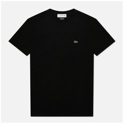 Мужская футболка Lacoste Crew Neck Pima Cotton чёрный , Размер L