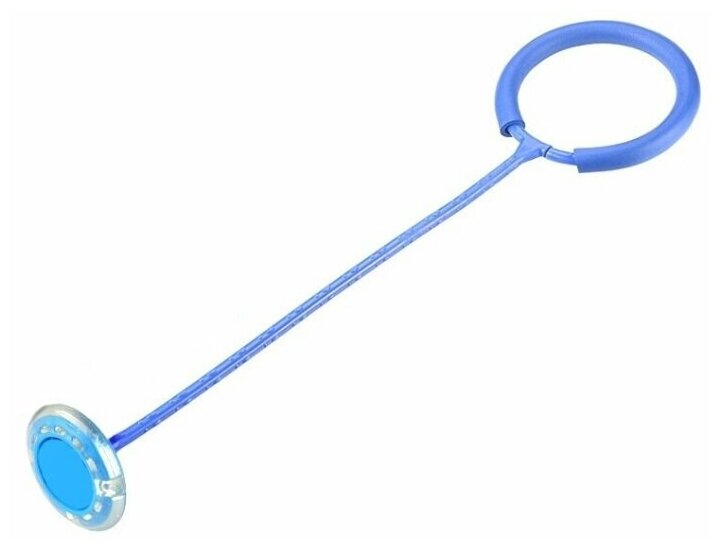 Нейроскакалка на одну ногу со светящимся LED-роликом (голубая).