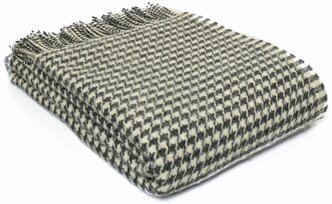 Плед Tweedmill Шерстяной плед Lifestyle Houndstooth - Charcoal