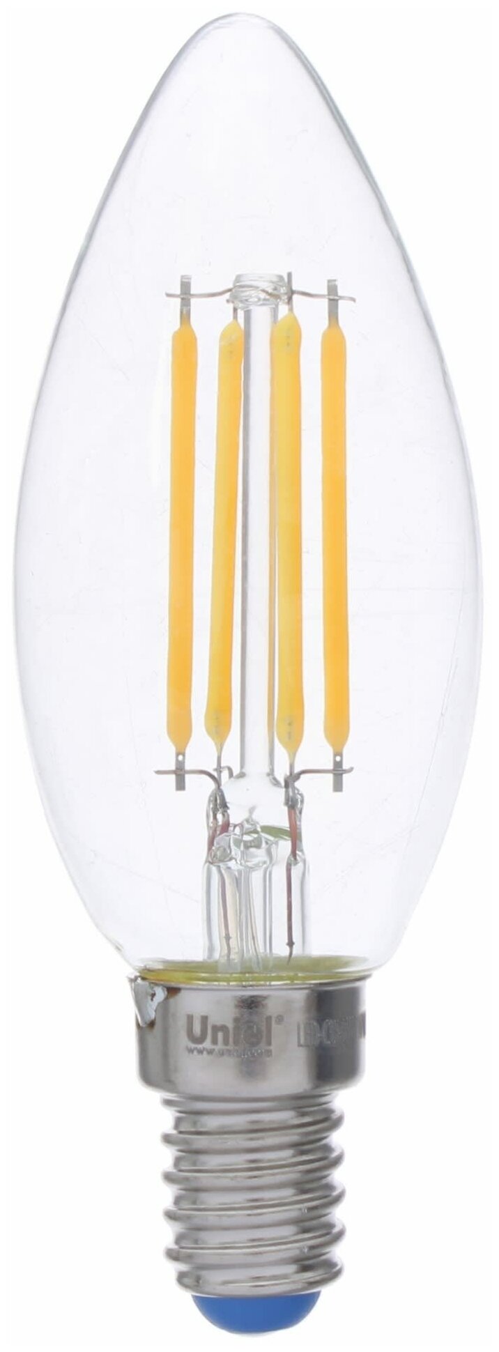 Лампа светодиодная филаментная Airdim форма свеча E14 5 Вт 500 Лм свет тёплый