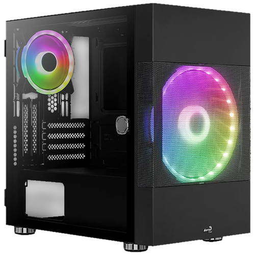 Компьютерный корпус AeroCool Atomic v1, Atomic-G-BK-v1 черный корпус aerocool miditower atomic g bk v1