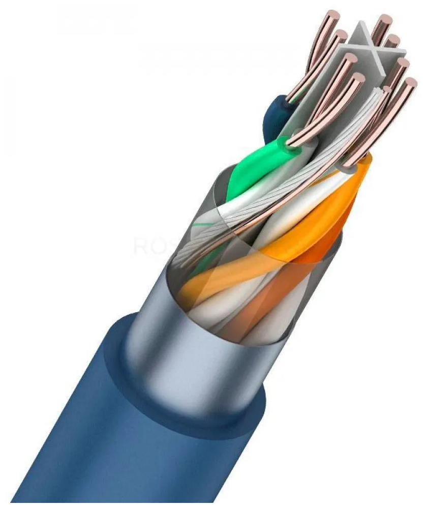 Кабель витая пара для локальной сети LAN FTP4 CAT6 23AWG Cu RIPO 100 метров 001-122016/100