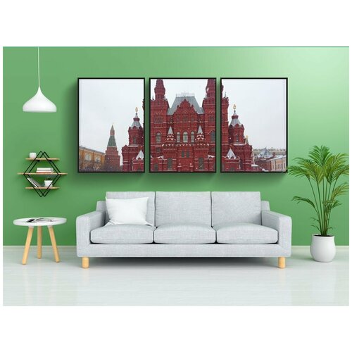 фото Набор модулных постеров для интерьера "москва, церковь, русский" 60x90 см. в тубусе, без рамки lotsprints