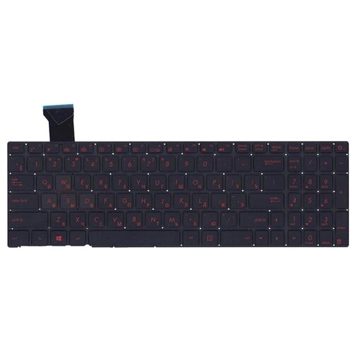 Клавиатура keyboard 0KN0-RZ1RU13 для ноутбука Asus ROG GL552VW черная с красной подсветкой 2526₽