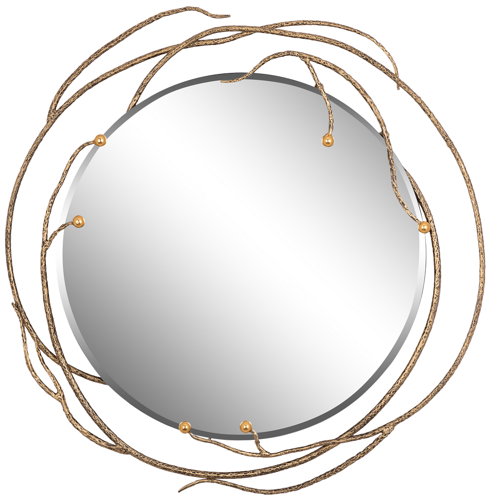 Настенное зеркало Bogacho Calipso бронзовое ручная работа