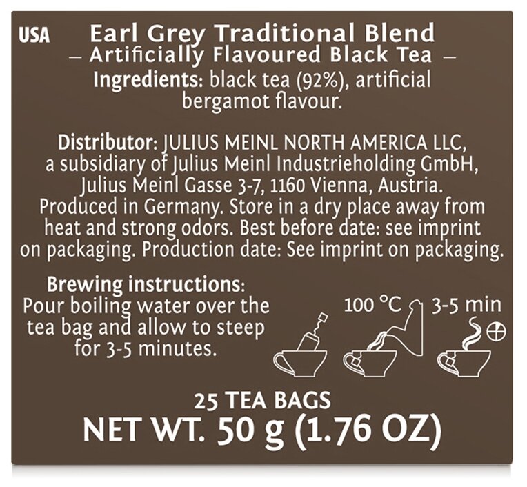 Чай черный Julius Meinl Earl Grey 25 пак - фото №6