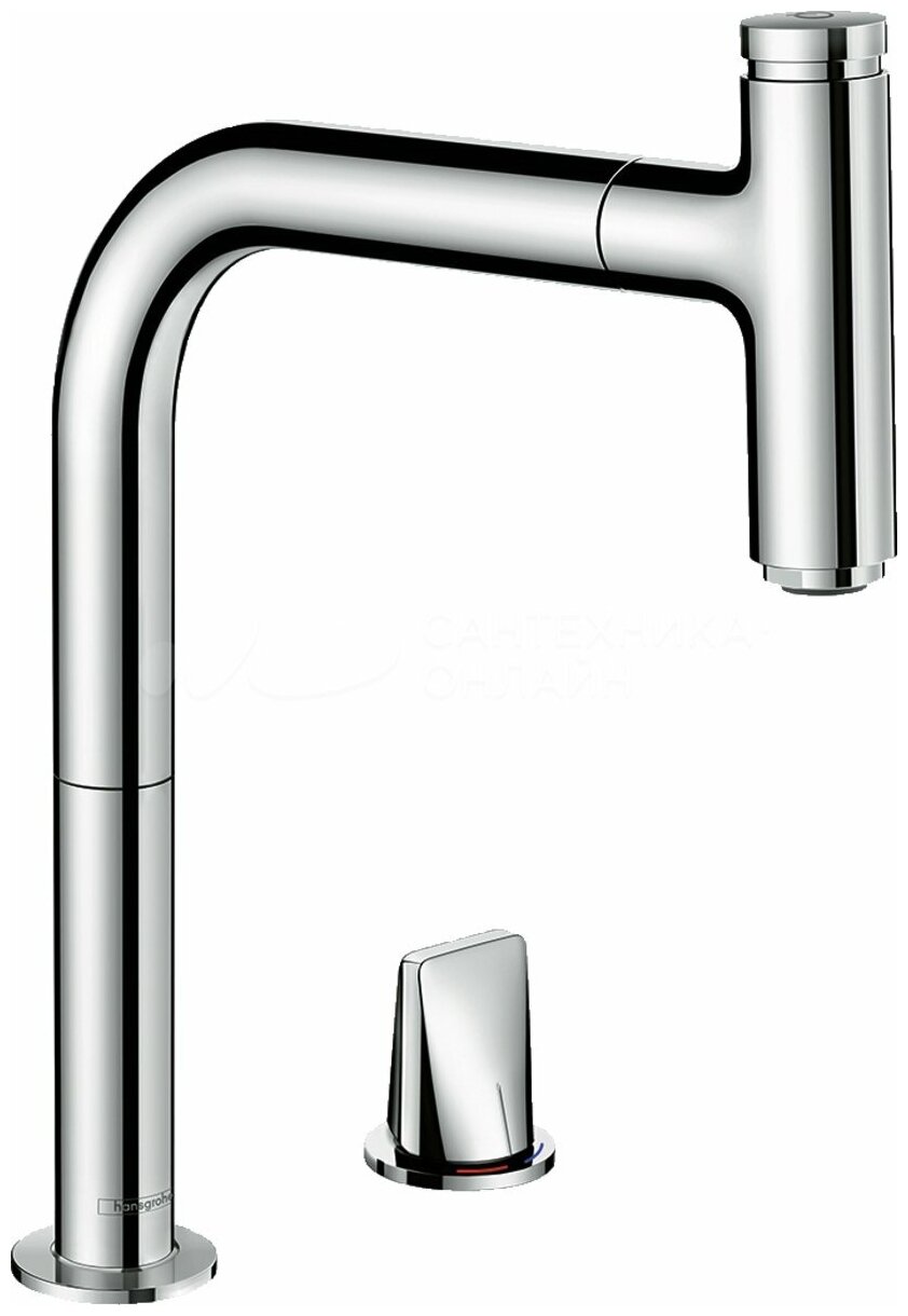 Смеситель для кухни Hansgrohe Metris 73804000, хром