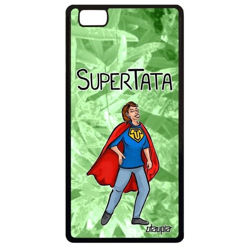 фото Противоударный чехол на телефон // huawei p8 lite 2015 // "супертетя" семья рисунок, utaupia, светло-зеленый