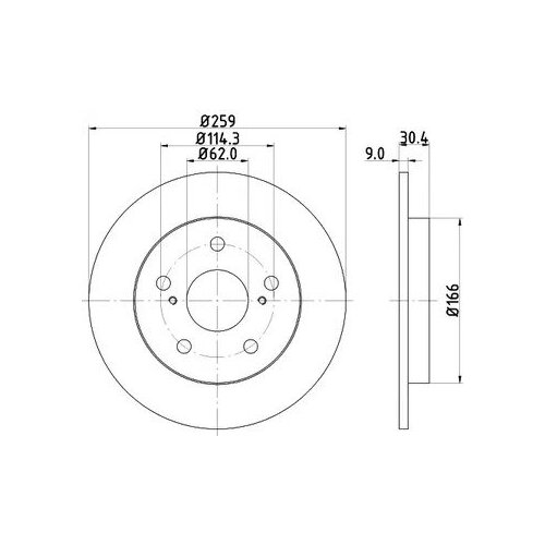 фото Диск тормозной | зад | nisshinbo nd1008k
