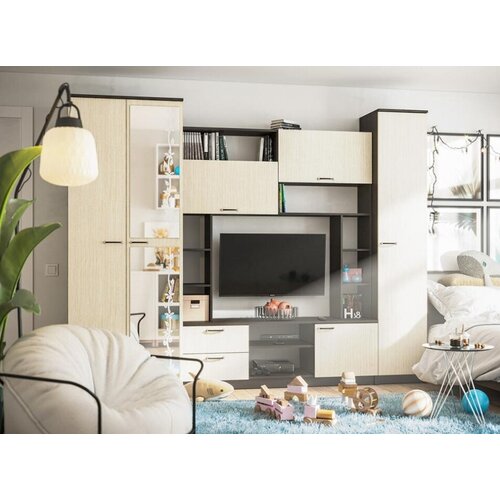 Гостиная готовая KAPIOVI RANTA фасады дуб белфорд венге 36140₽