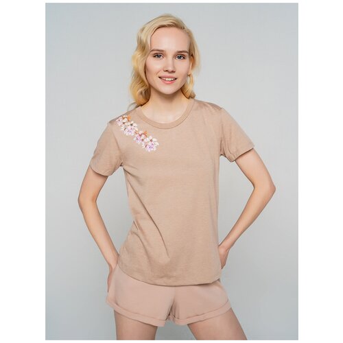 фото Футболка твое, размер xs, бежевый меланж