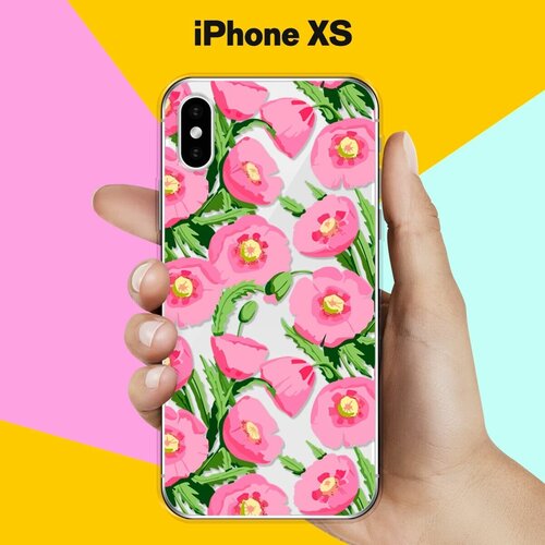 Силиконовый чехол Узор из цветов на Apple iPhone Xs силиконовый чехол узор из планет на apple iphone xs