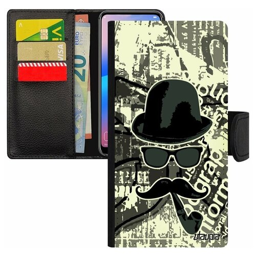 фото Чехол-книжка на телефон galaxy s7 edge, "мистер усы" портрет имидж utaupia