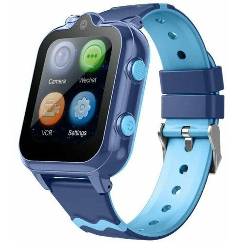 Детские смарт часы Smart Baby Watch D35 4G Wi-Fi с кнопкой SOS GPS геолокацией видеозвонком и прослушкой Синий 469000₽