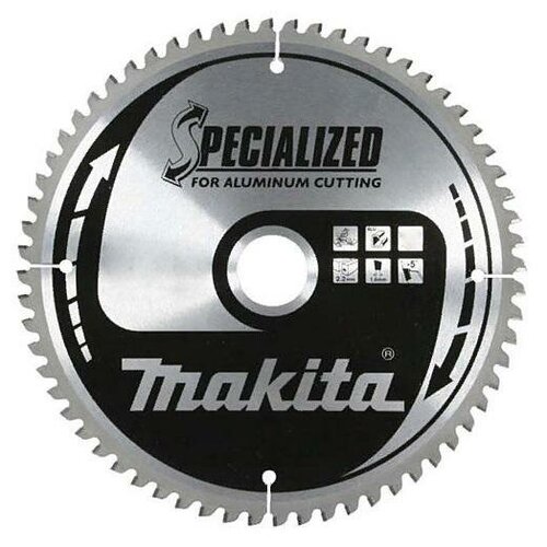 Makita Диск пильный 165 х 20 мм, 56 зубьев, Makita B-35302, по алюминию диск пильный 190 х 20 мм 60 зубьев makita b 35368 по алюминию