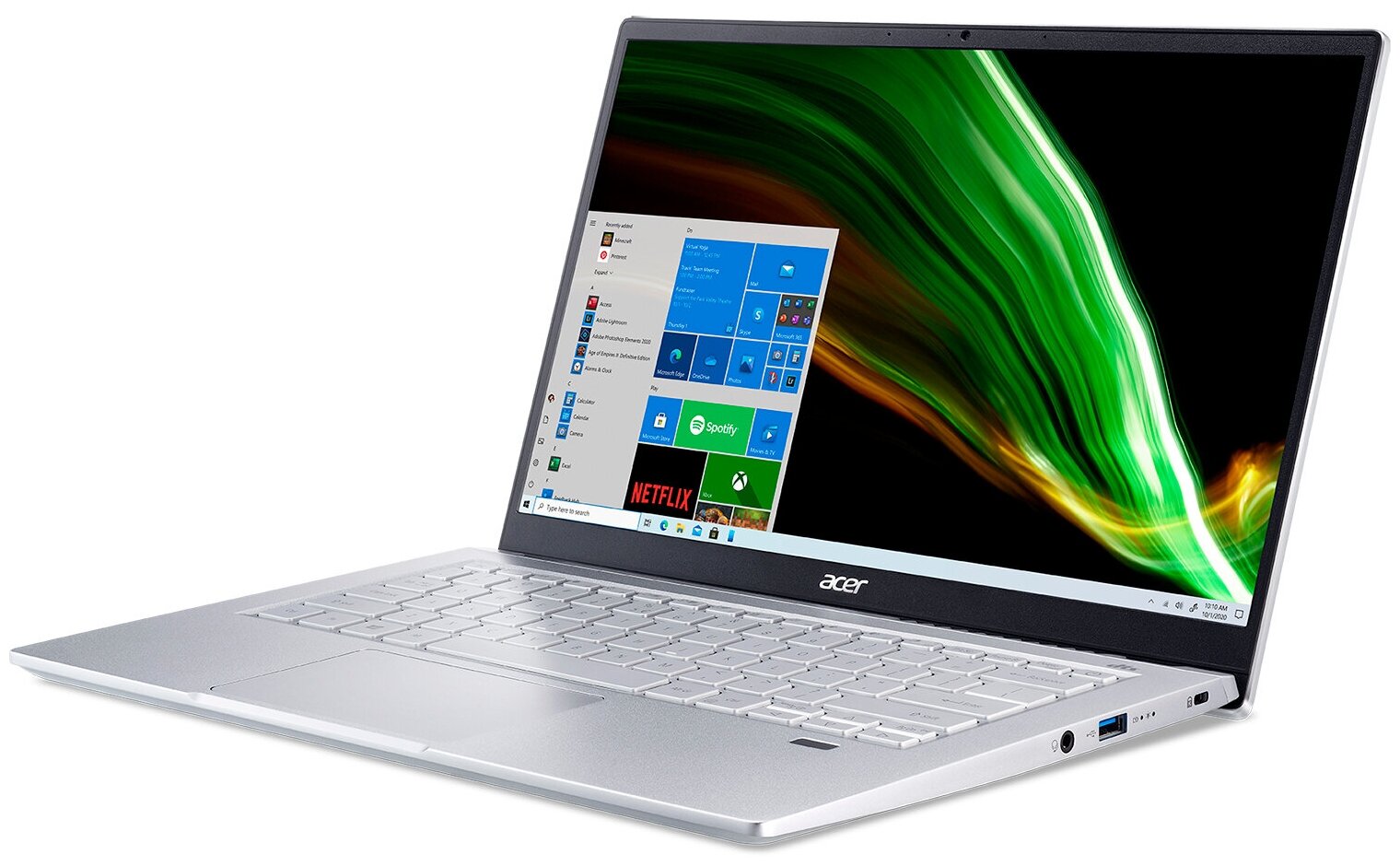 Ноутбук Acer Swift 3 SF314-43-R3JP 14 FHD IPSAMD Ryzen 3 5300U8GB512GB SSDRadeon GraphicsWin 11 Home 64-bitNoODDсеребристый NXAB1ER00B