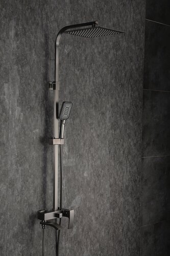 Изображение товара Душевая система Gappo G2407-9, каскадный излив, поворотный, PVD покрытие, латунь, оружейная сталь