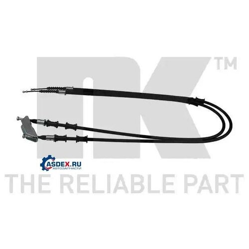 фото Трос руч.тормоза opel vectra b 95-02 l=2x1455/1226мм nk 903691