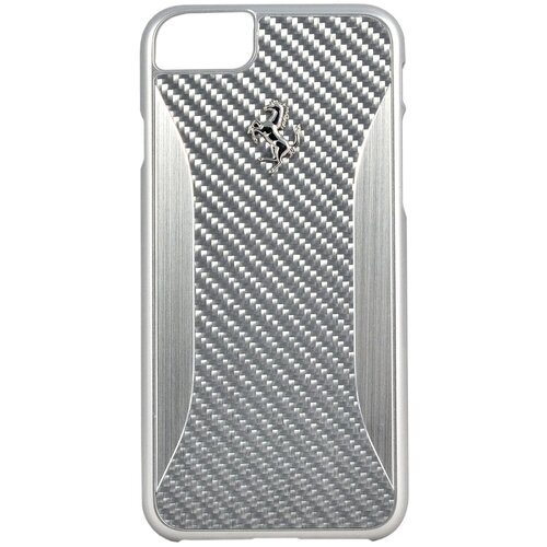 фото Чехол ferrari для iphone 7/8 gt experience hard carbon-aluminium silver