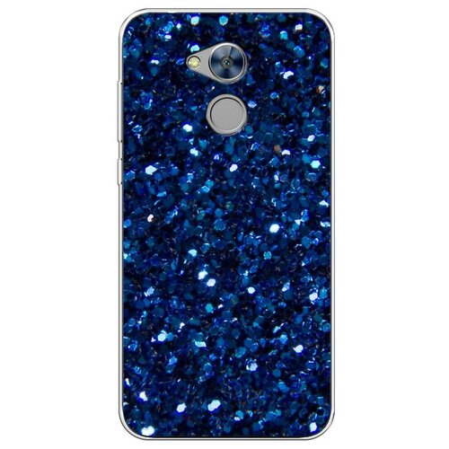 фото Силиконовый чехол "синие блестки рисунок" на honor 6a / хонор 6а case place