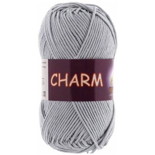 Пряжа Vita cotton Charm серебро (4179), 100%мерсеризованный хлопок, 106м, 50г, 1шт