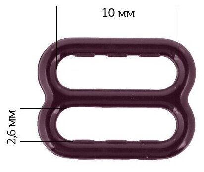 Пряжка-регулятор ARTA-F для бюстгальтера, пластик, 10 мм, цвет 076, 50 шт (ARTA. F. SF-1-1.10.076)