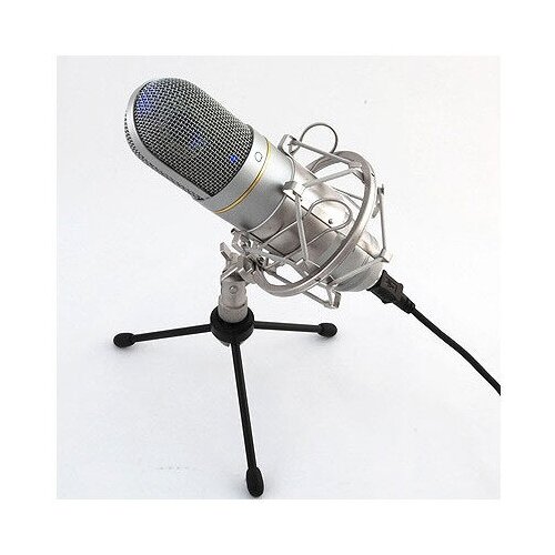 фото Usb микрофон recording tools mcu-01 (никель) + стойка и амортизатор