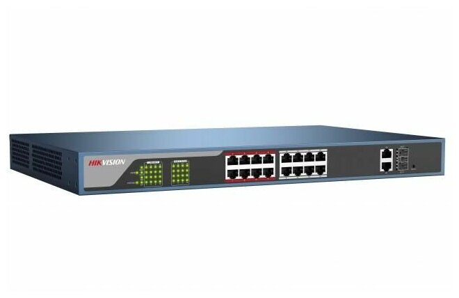 Неуправляемый PoE коммутатор DS-3E0318P-EB 16 портов