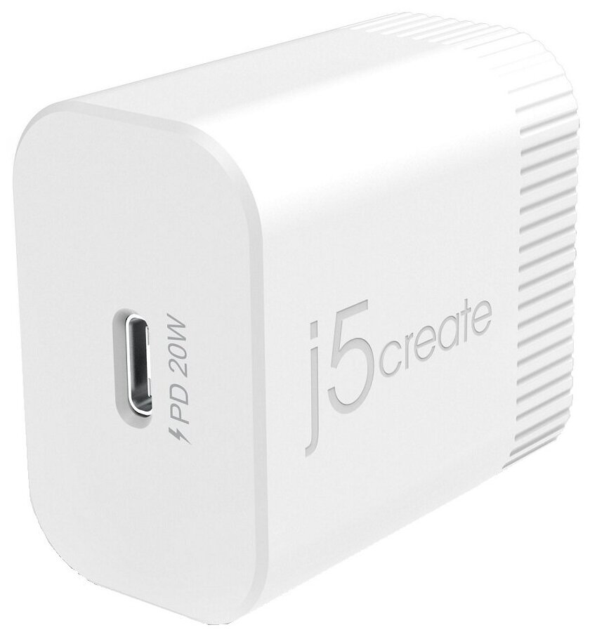 Сетевое зарядное устройство j5create USB-C Wall Charger 20W, USB Type-C, Белый JUP1420