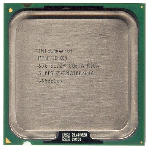 Процессор Intel Pentium 4 630 LGA775,  1 x 3000 МГц, OEM