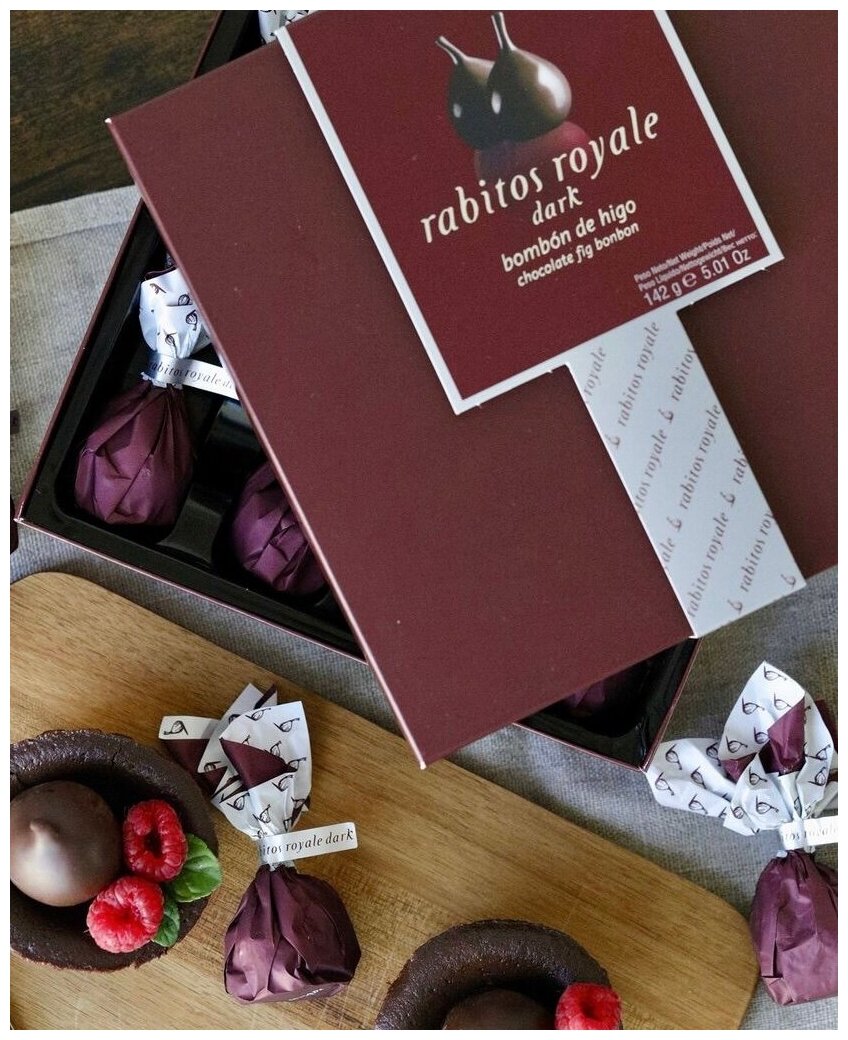 Конфеты инжир Rabitos Royale в темном шоколаде с трюфельной начинкой, 142 г, Испания - фотография № 3