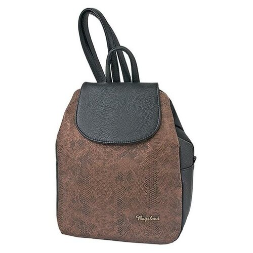 фото Bagsland рюкзак иск.кожа, отдел на клапане, цвет коричневый 25х10х30