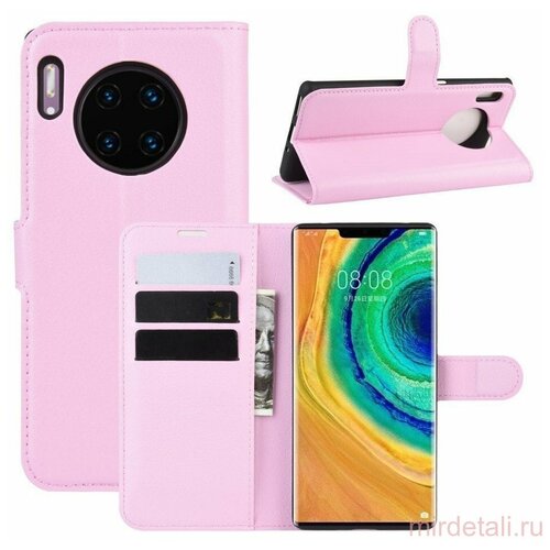 фото Чехол книжкой для huawei mate 30 pro (розовый) oem